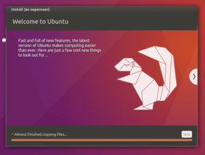 Welcome Ubuntu window